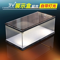 Transparent acrylic display box comes with LED lighting with switch Toy model hand-made blind box Building block dust cover