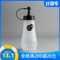 Japan inomata food grade with lid leak-proof salad dressing honey bottle Oil pot pointed mouth framed flower extrusion bottle transparent