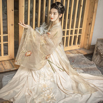 New Hanfu womens summer original Ming daily super fairy Chinese style chest full skirt ancient dress fairy elegant