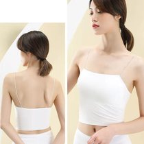 2021 new camcorder Vest Womens inner small vest base Ice Silk seamless back underwear L Womens thin shoulders Europe