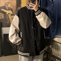 Plus size womens baseball uniform womens ins tide salt line plus velvet autumn and winter 2021 new fat mm lamb thick coat