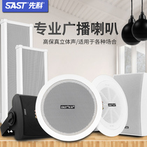 SENCO coaxial ceiling speaker Embedded outdoor waterproof sound column Wall-mounted speaker Constant pressure amplifier Broadcast background music system Ceiling ceiling audio Ceiling shop restaurant hanging ball speaker
