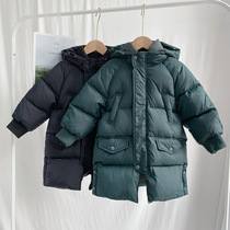 Winter Dress foreign style children long down jacket childrens clothing boy warm coat 2021 new boy thick coat