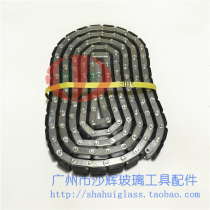 Glass edging machine accessories conveying transport with chain 120 knoe black small Tetris glue province