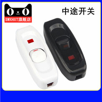 Bedside switch High power big button double wire double break with indicator light middle fan hand pinch small switch 10A