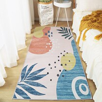 Modern and simple bedside carpet Bedroom long bedside carpet Living room bed front mat can sleep can do bay window carpet customization