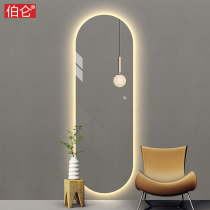 Burun Oval without frame Wear Mirror Full Body Mirror Ins Wind Home Smart fitting mirror LED Lamp mirror wall-mounted decorative mirror