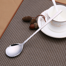 Korean long-handled spoon chopsticks Korean cuisine mixed rice spoon lengthened 21cm stainless steel spoon for Korean barbecue