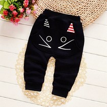 Baby 0 autumn and winter clothes 1 baby padded velvet trousers 2 boys casual pants young children cross pants 3 years old tide