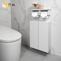 Toilet bathroom tissue rack Wall Wall stainless steel toilet side cabinet tissue box roll paper holder storage cabinet storage locker