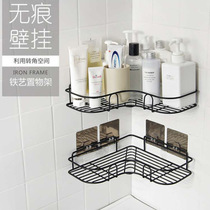 Bathroom Corner-free Punched Shelving Toilet Kitchen Without Mark Iron Art Containing Shelf Triangle Bathroom Shelf