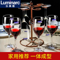 6 sets of bow and arrow Le Meiya household lead-free glass red wine cup holder goblet set