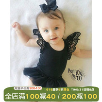 Newborn baby boy conjoined clothes 7 female baby 6 pyjamas 5 thin section 4 Princess 3 summer clothes 2 packs of fart 0 years 1 month old