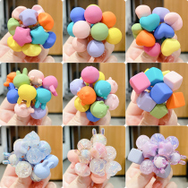 Childrens hair rubber band baby does not hurt hair hair rope girls headdress candy high elastic hair ring love hair rope hair accessories