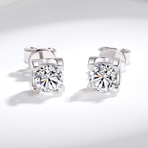 Classic Mosanstone Bull Head Earbuds Pure Silver Four Paws Emulation Drill Ear Nail Light Extravagant and Lovers Ear Accessories Tide