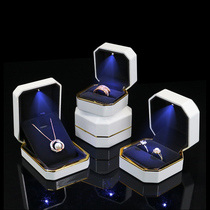 LED proposal ring Diamond ring box with light high-end necklace bracelet bracelet box Jewelry box jewelry packaging gift box