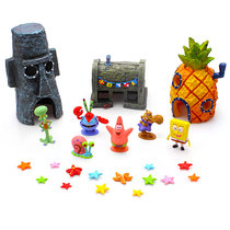 Pineapple House hydroponic plant decoration SpongeBob seaweed Moss micro landscape ecological bottle desktop starfish