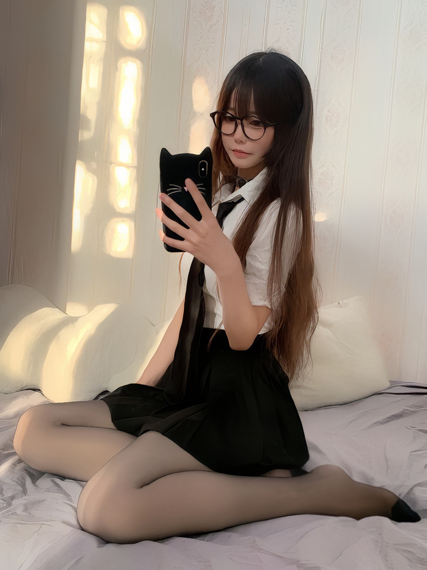 小野和子冬季黑丝光腿神器 加绒双层设计保暖不臃肿 替换装方便实用