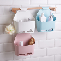 Hang-style storage basket for household plastic kitchen bathroom hanging basket toilet wall hanging shop bath small basket