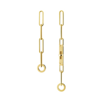 Left ear) Net red Hyuna with simple chain Kelly earrings female Chaine asymmetric earrings long and short