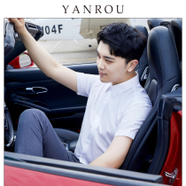 Twill white shirt mens short-sleeved professional slim-fit business anti-wrinkle free ironing formal overalls work suit shirt size