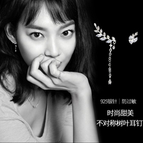 Asymmetric earrings female temperament Korean personality tassel earrings long earrings Net red ear ornaments wild ear clip