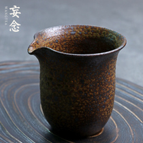 Unconnected (handmade)pure wood burning hand-pulled embryo natural clay fair cup smoldering process