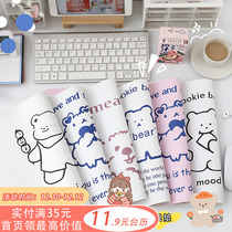 ins style simple oil-proof waterproof girl heart small tablecloth Japanese students learn cute makeup disposable desk mat