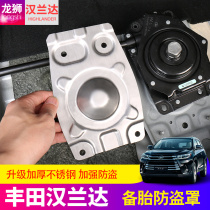 2018 Highlander spare tire anti-theft cover 15-18 new spare tire anti-theft special modified stainless steel accessories