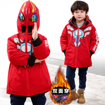 Ottman cotton clothes boy cotton clothes childrens clothing Spider-Man tide winter clothing down cotton padded jacket 2022 new foreign air jacket