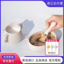South Korea MODUI Silicone Dinner Plate Children Cutlery Baby Accessories Bowl Cartoon Water Cup School Drink Water Milk Cup Suit