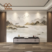 New Chinese bamboo and wood fiber integrated wallboard Living room TV sofa background wall Quick-install gusset grille ceiling decoration