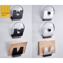 Pot cover rack wall-mounted rack with water connection box space aluminum kitchen pot holder pot cover plate storage non-punching