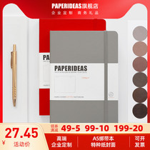 PAPERIDEAS page number book Diary stationery business office notebook custom logo notepad special paper cover Hand Book student company custom hard copy blank dot matrix book