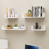 Creative U-shaped bookshelf Wall shelf shelf perforated partition Book room wall rack Wall rack decoration can be free of perforation