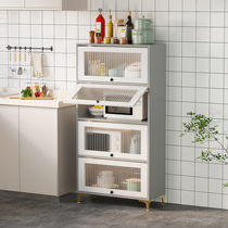 Kitchen Supplies Storage Cabinet Floor Multilayer Bowls Cabinet Living-room Balcony Shelve With Door Storage Cabinet Glass Bookcase