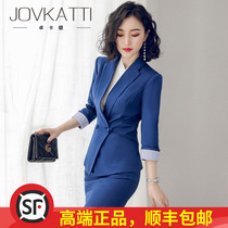 Professional dress women suit suit 2021 new fashion temperament President business overalls dress white collar workers