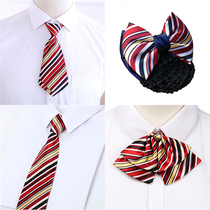 Korean bank hotel dress work Business Men professional tie tie tie tie tie tie flower floral headdress women set matching