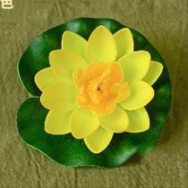  Decoration Floral pond water plant garden Simulation flower Simulation lotus Outdoor water feature Lotus leaf photo for Buddha garden