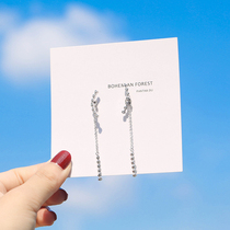 Sterling silver earrings gold Secretary why smile like that earrings female temperament Korean personality Joker earrings