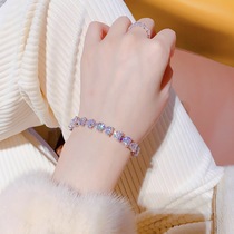 Marry light luxury girl imitation diamond love bracelet ins niche design to simple full diamond sparkling bracelet