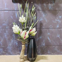 Light Extravagant Retro Emulated Bouquet Rose Abstract Fruit-Like Cubicles room TV cabinet table swing fake silk flowers