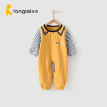 Tong Tai newborn clothes 0-3 months baby children male and female baby off home jumpsuit open crotch climbing suit