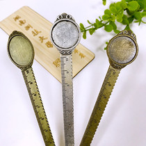 European exquisite retro bookmarks diy creative stationery ruler student stationery metal ruler