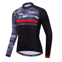 New bicycle riding suit long sleeve strap perspiration quick-drying suit men and women breathable downfall outdoor sports