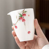 Exploring Ceramics Justice Cup Kongfu Tea with tea Heidefied white porcelain large number of tea-ware minimalist tea-course accessories