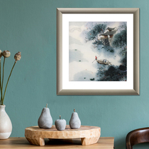 (Artisan Embroidery) pure hand embroidered living room decoration hanging painting Water township Su embroidery real silk