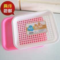 Tea Flower Tea Set Tray Rectangular Tea Tray Dinner Plate Fruit Tray Plastic Tea Tray Double tray 1001-B