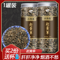 Cushing yellow grass liver tea Sichuan Gulin tea transaminase stay up late health tea male 60g 1 can
