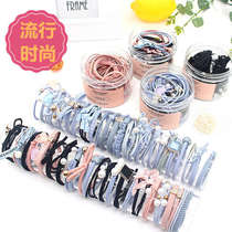 South Korea High Elastic Head Rope Cute Girl Net Red Rubber Band Head Accessories Hair Rope Leather Cover Brief Zaghsen Department Hair Loops